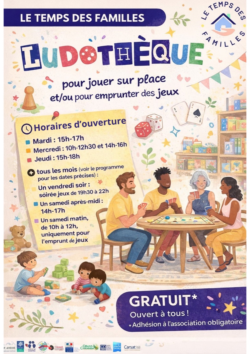 Affiche : La ludothèque du Temps des Familles